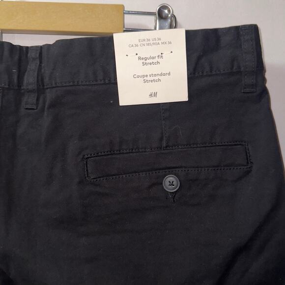 H&M regular fit coupe standard black pants size 36 NWT - Picture 4 of 8
